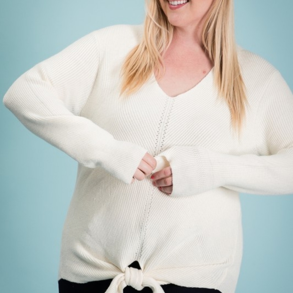 Tie Front Sweater NWT